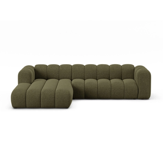 Modular Left Corner Sofa, "Lupine", 4 Seats, 290x177x70, Green