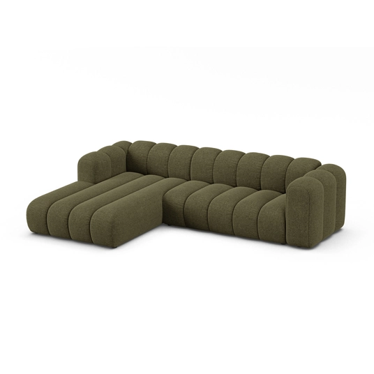Modular Left Corner Sofa, "Lupine", 4 Seats, 290x177x70, Green