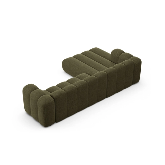 Modular Left Corner Sofa, "Lupine", 4 Seats, 290x177x70, Green