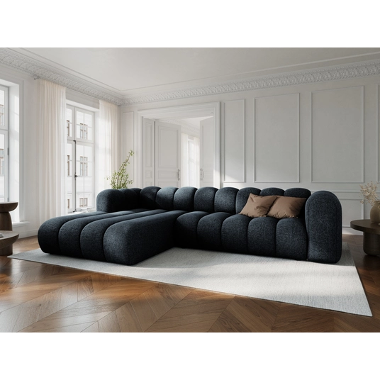 Modular Left Corner Sofa, "Lupine", 4 Seats, 290x177x70, Green