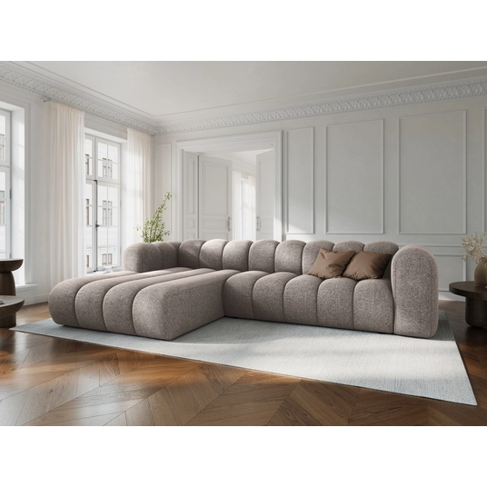 Modular Left Corner Sofa, "Lupine", 4 Seats, 290x177x70, Dark Beige