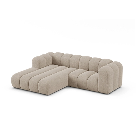 Modular Left Corner Sofa, "Lupine", 3 Seats, 230x177x70, Dark Beige