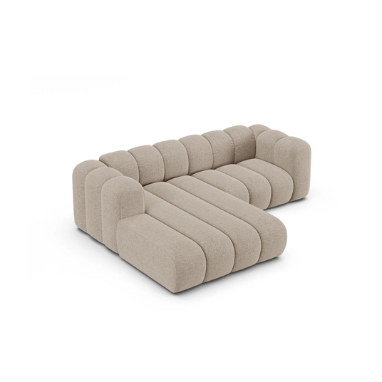 Modular Left Corner Sofa, "Lupine", 3 Seats, 230x177x70, Dark Beige