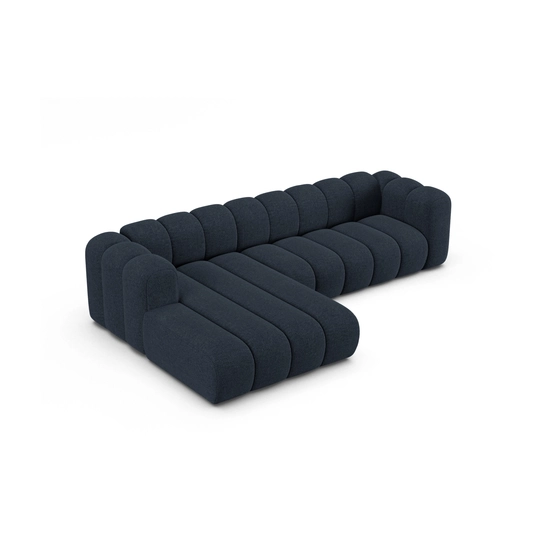 Modular Left Corner Sofa, "Lupine", 4 Seats, 290x177x70, Navy Blue