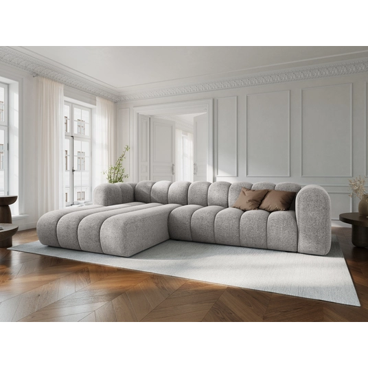 Modular Left Corner Sofa, "Lupine", 4 Seats, 290x177x70, Navy Blue