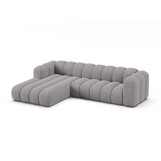Modular Left Corner Sofa, "Lupine", 4 Seats, 290x177x70, Light Grey
