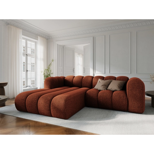 Modular Left Corner Sofa, "Lupine", 3 Seats, 230x177x70, Brick
