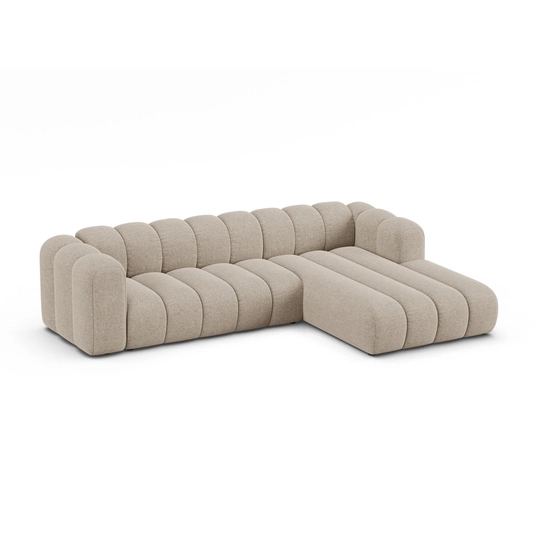 Modular Right Corner Sofa, "Lupine", 4 Seats, 290x177x70, Dark Beige