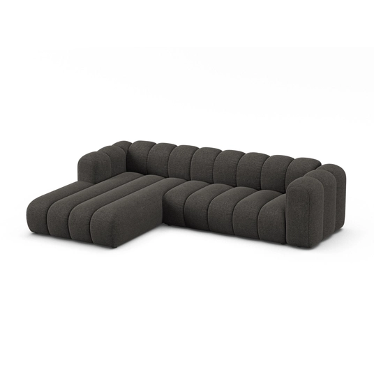 Modular Left Corner Sofa, "Lupine", 4 Seats, 290x177x70, Dark Grey