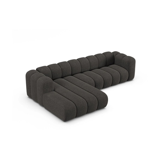 Modular Left Corner Sofa, "Lupine", 4 Seats, 290x177x70, Dark Grey