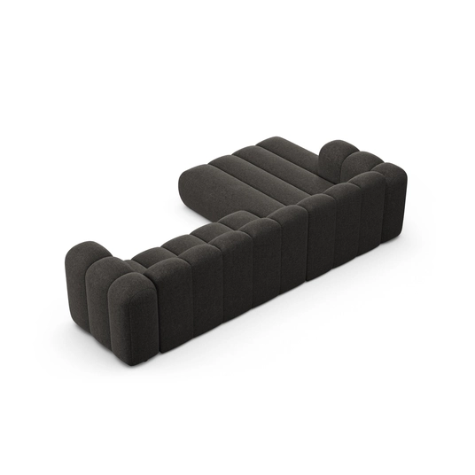 Modular Left Corner Sofa, "Lupine", 4 Seats, 290x177x70, Dark Grey