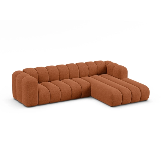 Modular Right Corner Sofa, "Lupine", 4 Seats, 290x177x70, Brick