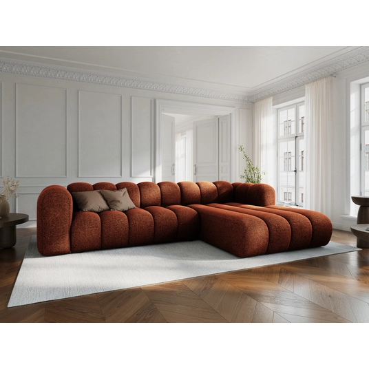 Modular Right Corner Sofa, "Lupine", 4 Seats, 290x177x70, Brick