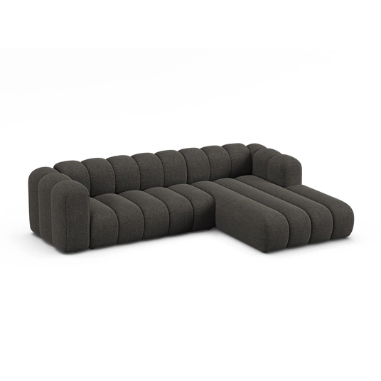 Modular Right Corner Sofa, "Lupine", 4 Seats, 290x177x70, Dark Grey