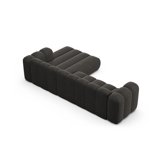 Modular Right Corner Sofa, "Lupine", 4 Seats, 290x177x70, Dark Grey