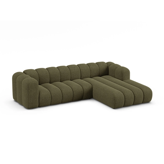 Modular Right Corner Sofa, "Lupine", 4 Seats, 290x177x70, Green