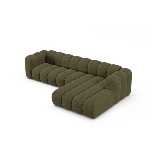 Modular Right Corner Sofa, "Lupine", 4 Seats, 290x177x70, Green
