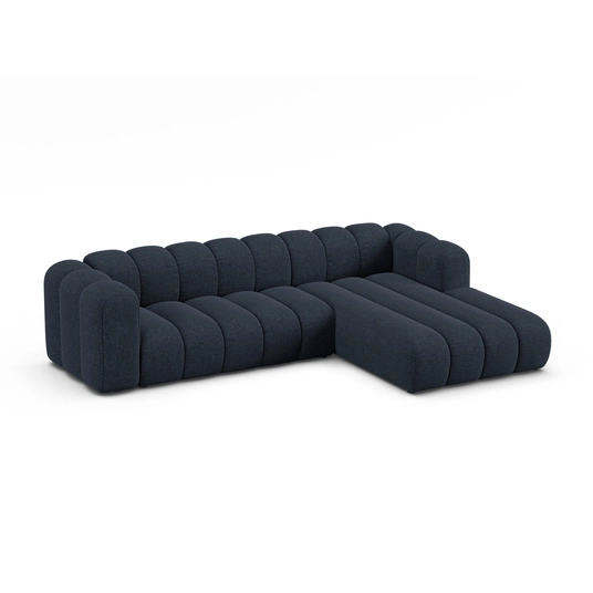 Modular Right Corner Sofa, "Lupine", 4 Seats, 290x177x70, Navy Blue