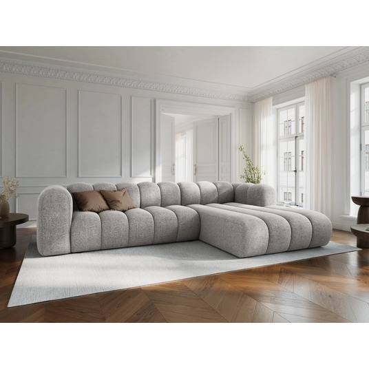 Modular Right Corner Sofa, "Lupine", 4 Seats, 290x177x70, Navy Blue