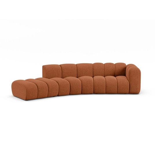 Right Modular Sofa, "Lupine", 5 Seats, 335x166x70, Brick