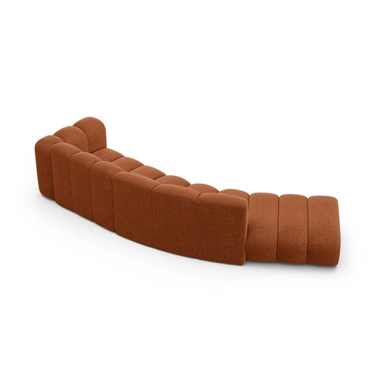Right Modular Sofa, "Lupine", 5 Seats, 335x166x70, Brick