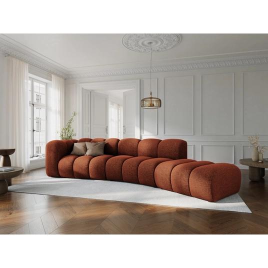 Right Modular Sofa, "Lupine", 5 Seats, 335x166x70, Brick