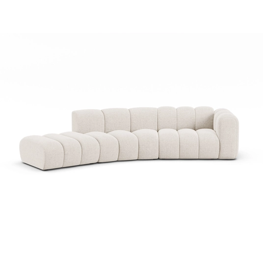 Right Modular Sofa, "Lupine", 5 Seats, 335x166x70, Light Beige