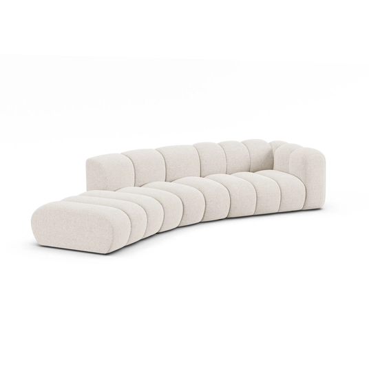 Right Modular Sofa, "Lupine", 5 Seats, 335x166x70, Light Beige