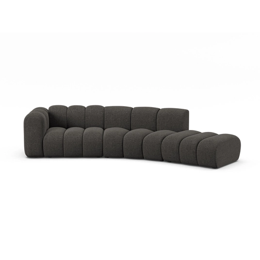 Left Modular Sofa, "Lupine", 5 Seats, 335x166x70, Dark Grey