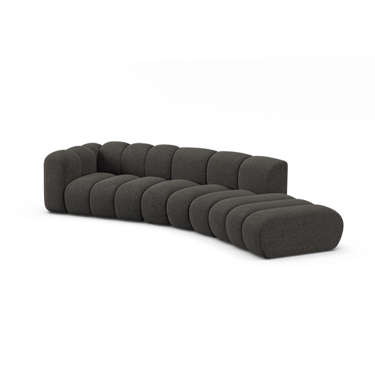Left Modular Sofa, "Lupine", 5 Seats, 335x166x70, Dark Grey