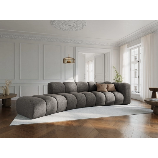 Left Modular Sofa, "Lupine", 5 Seats, 335x166x70, Dark Grey