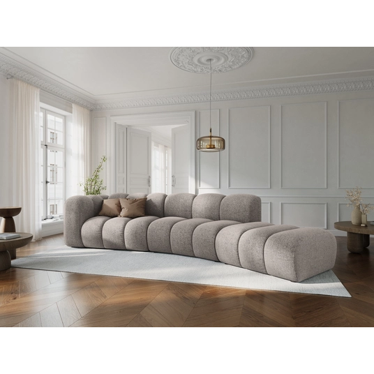 Right Modular Sofa, "Lupine", 5 Seats, 335x166x70, Dark Beige