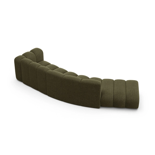 Right Modular Sofa, "Lupine", 5 Seats, 335x166x70, Green