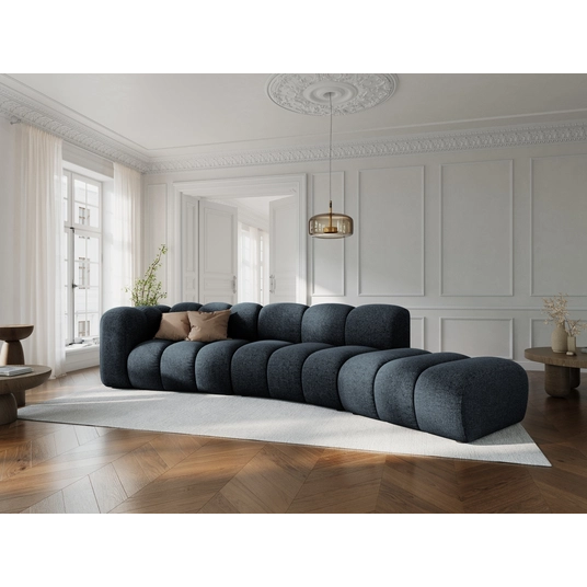 Right Modular Sofa, "Lupine", 5 Seats, 335x166x70, Green
