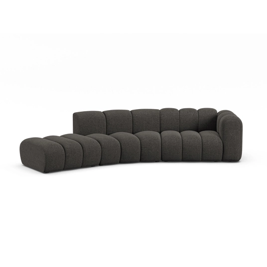 Right Modular Sofa, "Lupine", 5 Seats, 335x166x70, Dark Grey