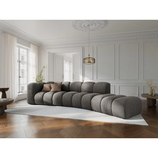 Right Modular Sofa, "Lupine", 5 Seats, 335x166x70, Dark Grey