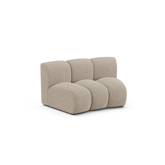 Modul Armless, "Lupine", 1 Seat, 154x95x70, Dark Beige