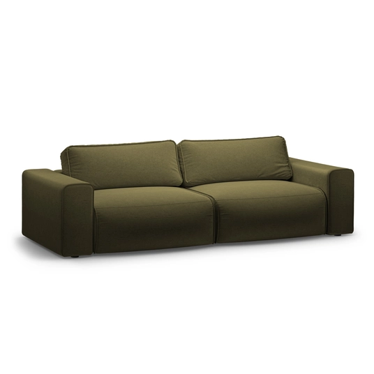 Sofa With Bed Function And Box, "Victor", 3 Seats, 246x100x83, Green