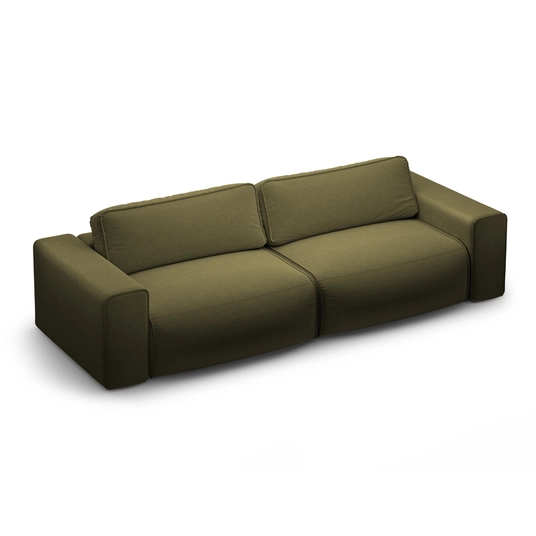 Sofa With Bed Function And Box, "Victor", 3 Seats, 246x100x83, Green