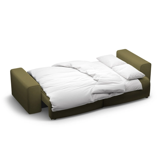 Sofa With Bed Function And Box, "Victor", 3 Seats, 246x100x83, Green