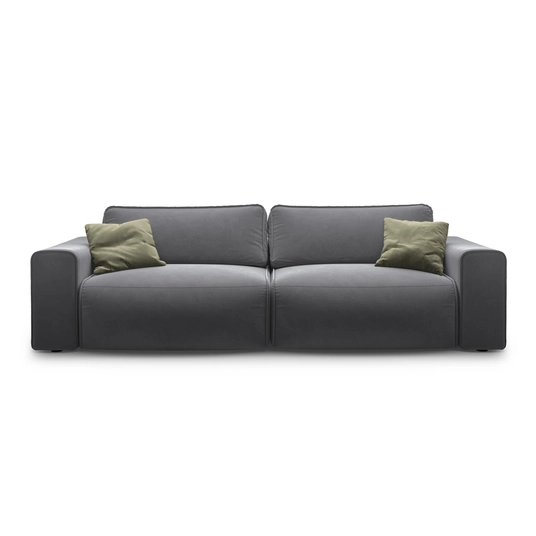 Velvet Sofa With Bed Function And Box, "Victor", 3 Seats, 246x100x83, Dark Blue