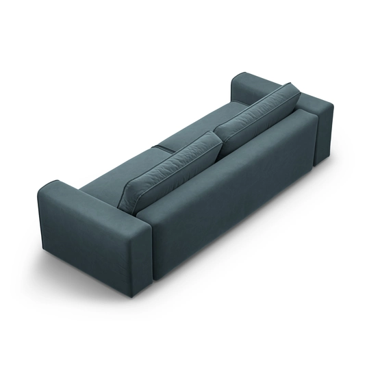 Velvet Sofa With Bed Function And Box, "Victor", 3 Seats, 246x100x83, Grey