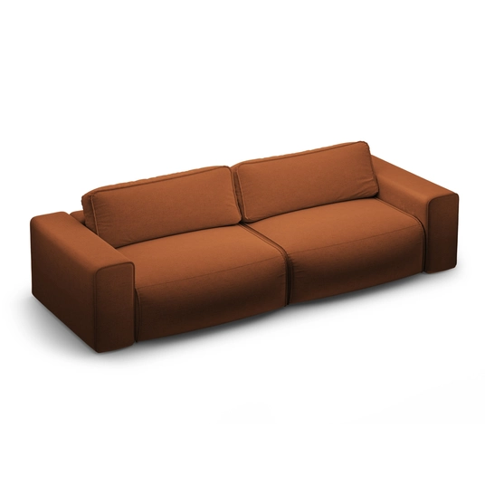 Sofa With Bed Function And Box, "Victor", 3 Seats, 246x100x83, Brick