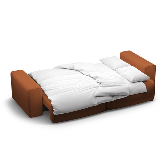 Sofa With Bed Function And Box, "Victor", 3 Seats, 246x100x83, Brick