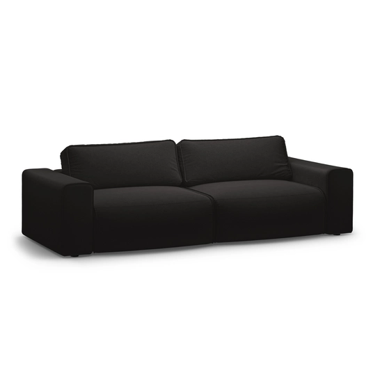 Sofa With Bed Function And Box, "Victor", 3 Seats, 246x100x83, Black