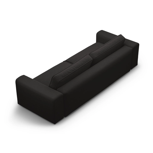 Sofa With Bed Function And Box, "Victor", 3 Seats, 246x100x83, Black