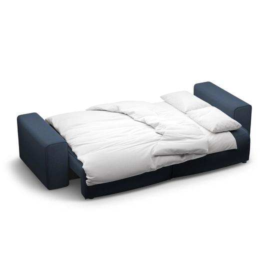 Sofa With Bed Function And Box, "Victor", 3 Seats, 246x100x83, Royal Blue
