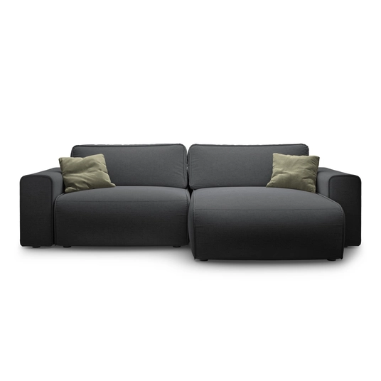 Right Corner Sofa With Bed Function And Box, "Victor", 3 Seats, 246x148x83, Anthracite