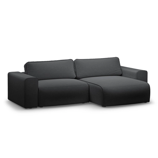 Right Corner Sofa With Bed Function And Box, "Victor", 3 Seats, 246x148x83, Anthracite
