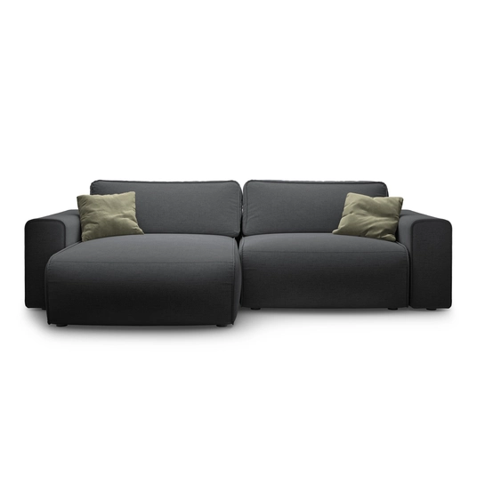Left Corner Sofa With Bed Function And Box, "Victor", 3 Seats, 246x148x83, Anthracite